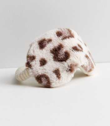Brown Leopard Print Faux Fur Eye Mask