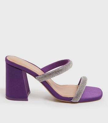 Deep purple 2025 block heels