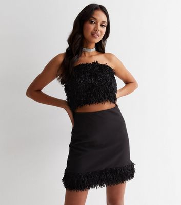 Amazon.com: Victray Faux Feather Skirt Black Skirts Layered Short Skirt  Party Festival Costume for Women : Clothing, Shoes & Jewelry