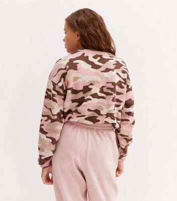 Girls pink sale camo hoodie