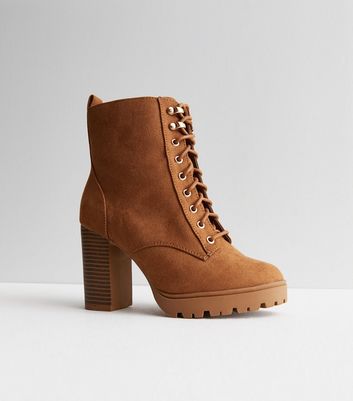 Lace Up Boots With Block Heel Store | bellvalefarms.com