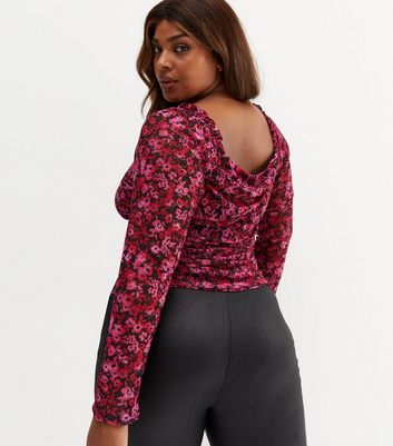 売れ筋商品|||トミー ヒルフィガー カットソー トップス レディース Women's Floral-Print Ruched-Sleeve Top Coralie Multi Kenzie Floral Print Split Neck Top – Be You Boutique