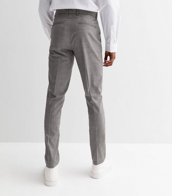 Men Work Pants Relaxed Fit Waist Trousers Elastic Skinny Fit Dress Pants Men  Grey at Amazon Men's Clothing store