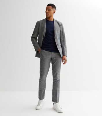 Stone Double Pleated Tapered Leg Suit Trousers