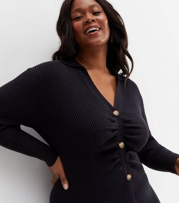 midi bodycon button dress