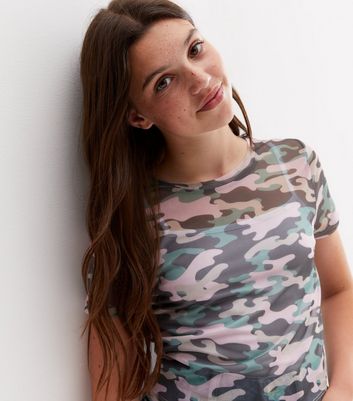 Camouflage t shirt girls best sale