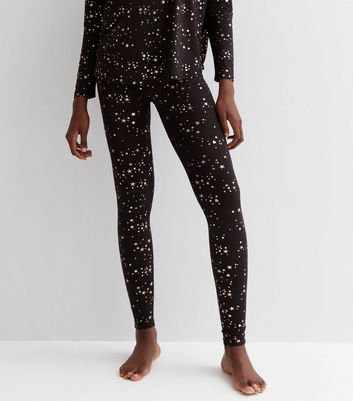 Metallic star outlet leggings