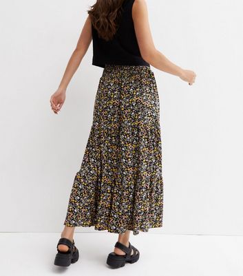 Ditsy tiered shop maxi skirt