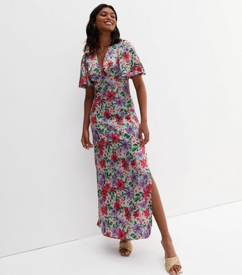 Gini London Green Floral Satin Short 