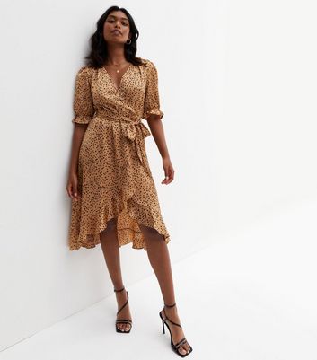 Faithfull leopard wrap clearance dress