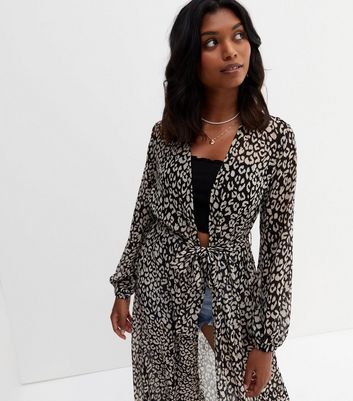 Animal print kimono on sale jacket