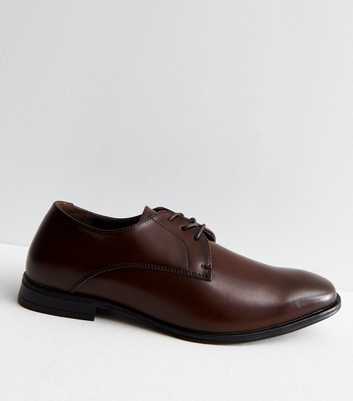 Dark Brown Leather Derby Shoes