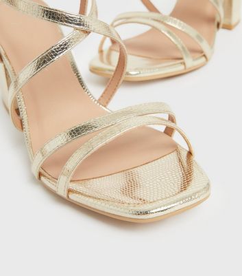 gold strappy sandals wide width