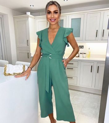 ax paris jumpsuit green