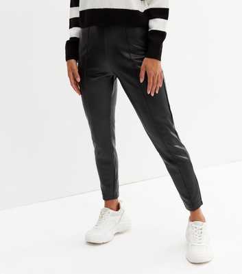 New Look faux-leather legging in black