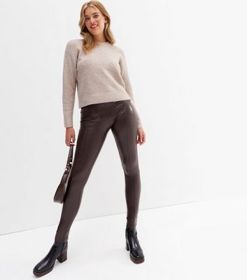 Faux Leather Shaping Legging with Side Zip | yummie.eu