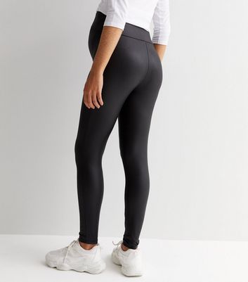 Grey wet hot sale look leggings