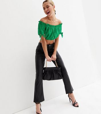 new look green lace top