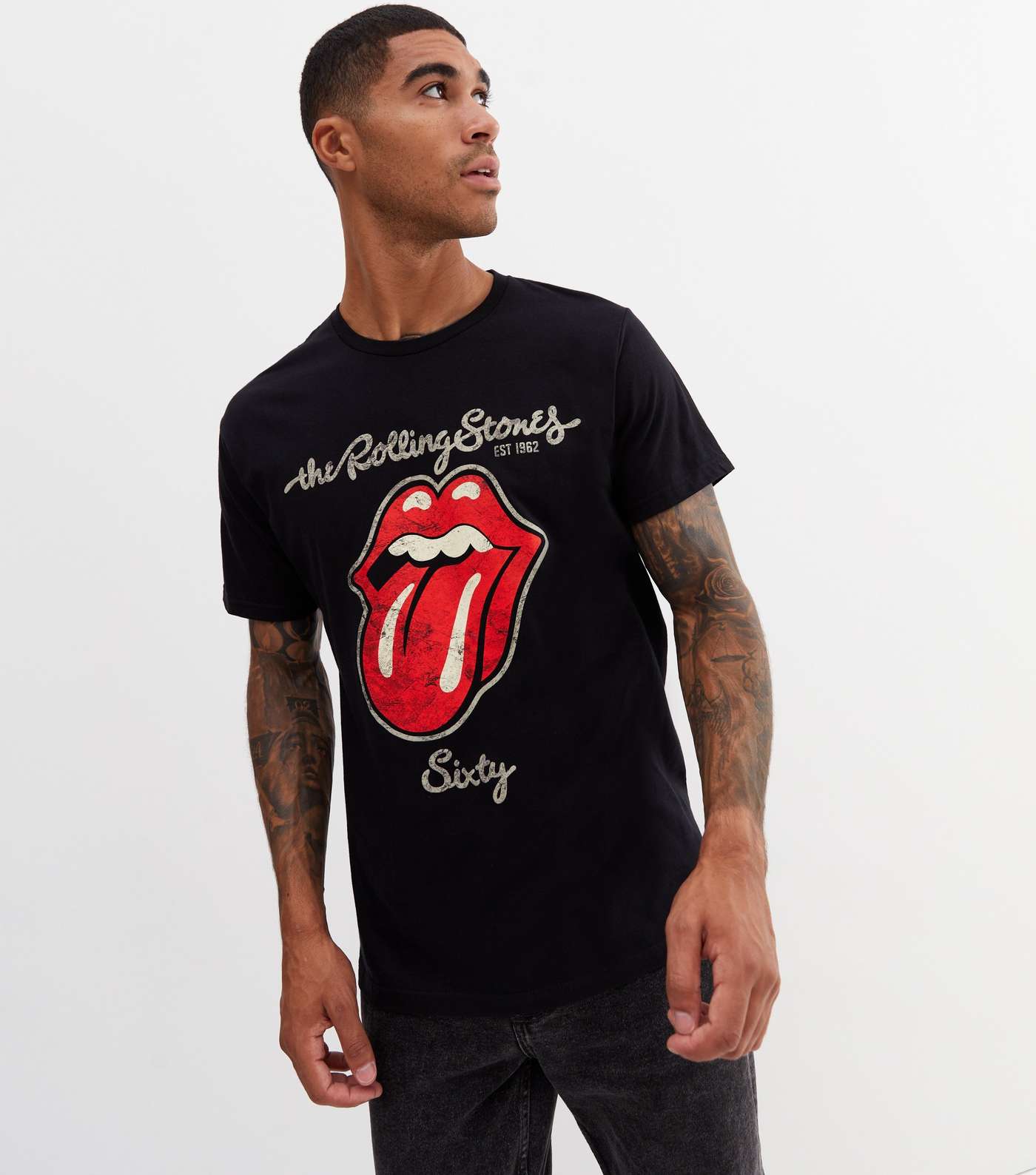 Black the Rolling Stone Logo T-Shirt Image 2