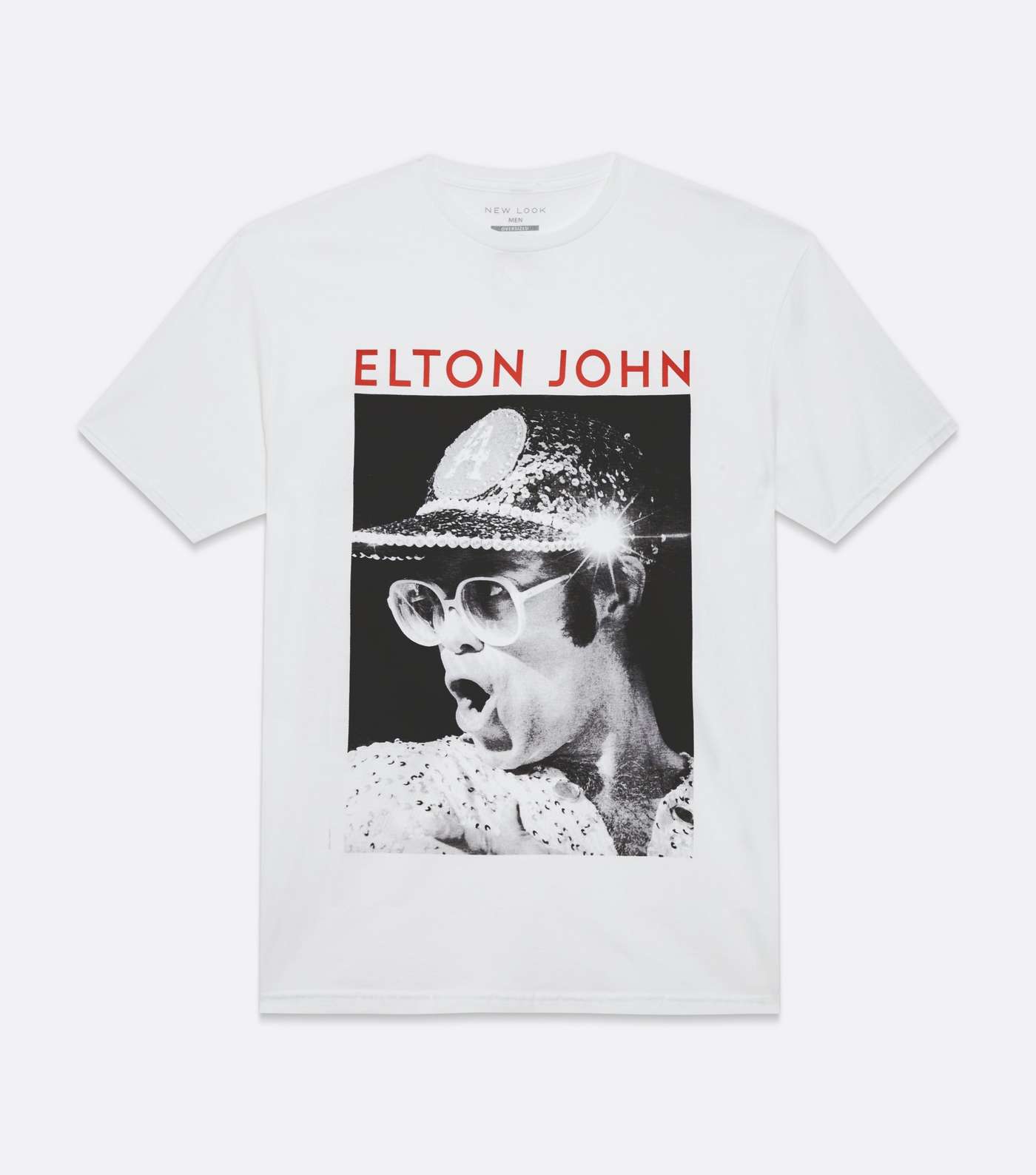 White Elton John Logo T-Shirt Image 5