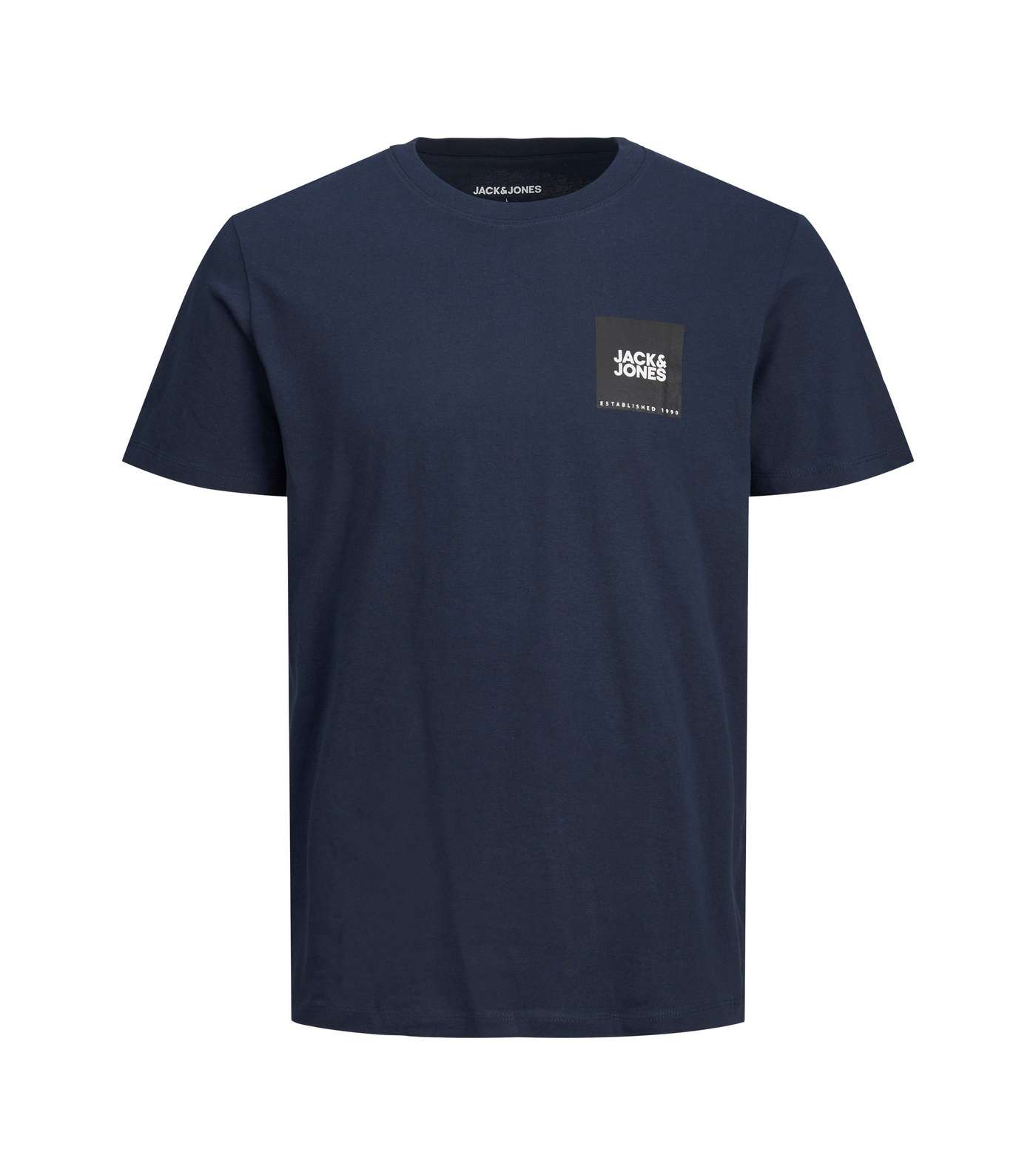 Jack & Jones Navy Logo Crew Neck T-Shirt Image 5