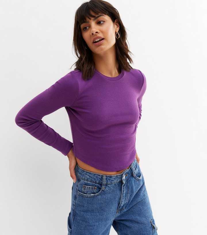 dark purple long sleeve shirt