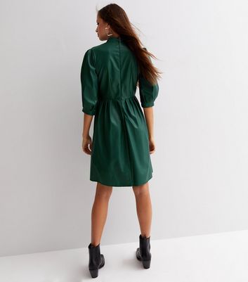 warehouse leather look dress