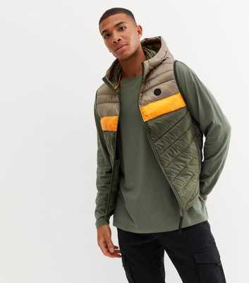 Jack & Jones Khaki Puffer Gilet
