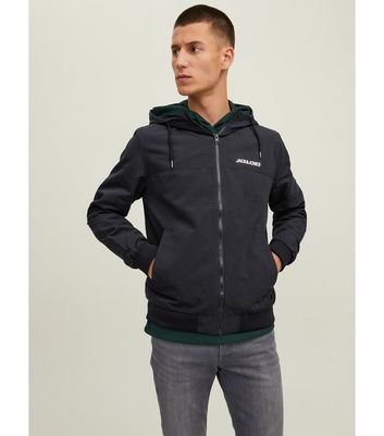 Jack \u0026 Jones Black Bomber Jacket | New Look