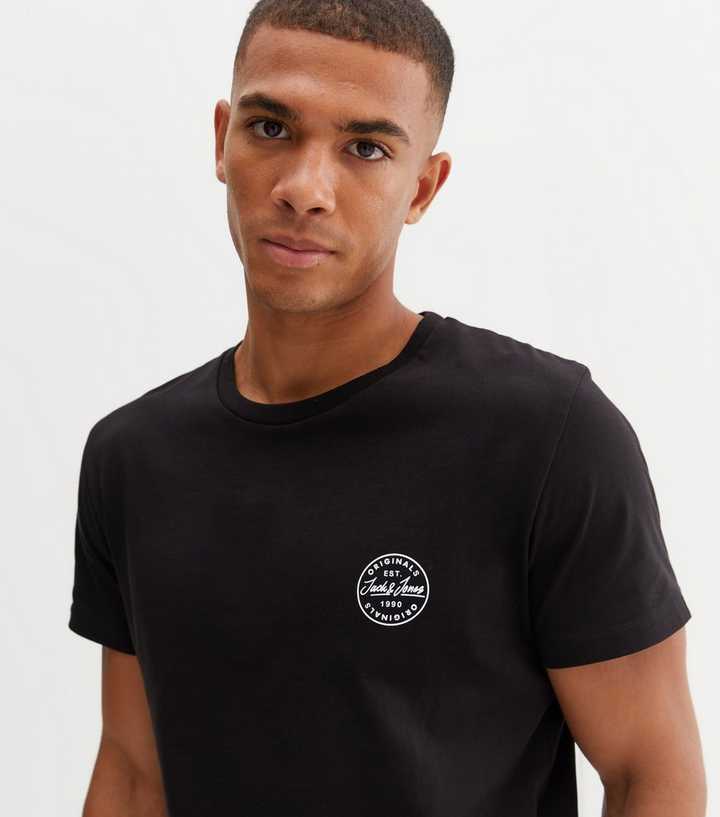 Jack & Jones Black Pocket Logo Crew Neck T-Shirt Look