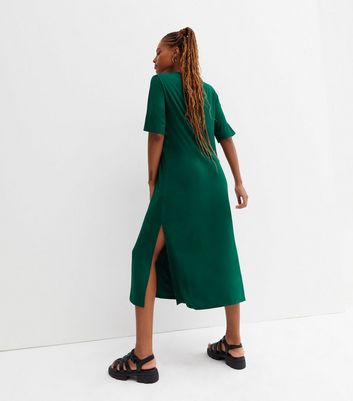 Green store jersey dress