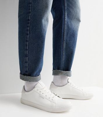 New look mens white trainers store