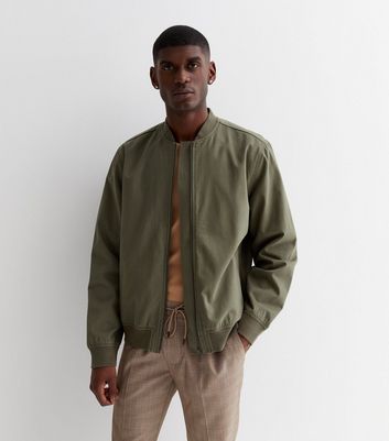 Khaki bomber jacket mens hotsell