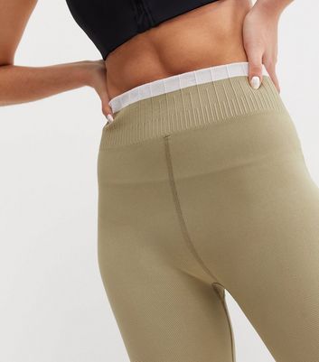 ONLY PLAY Camel Textured High Waist Sports Leggings New Look