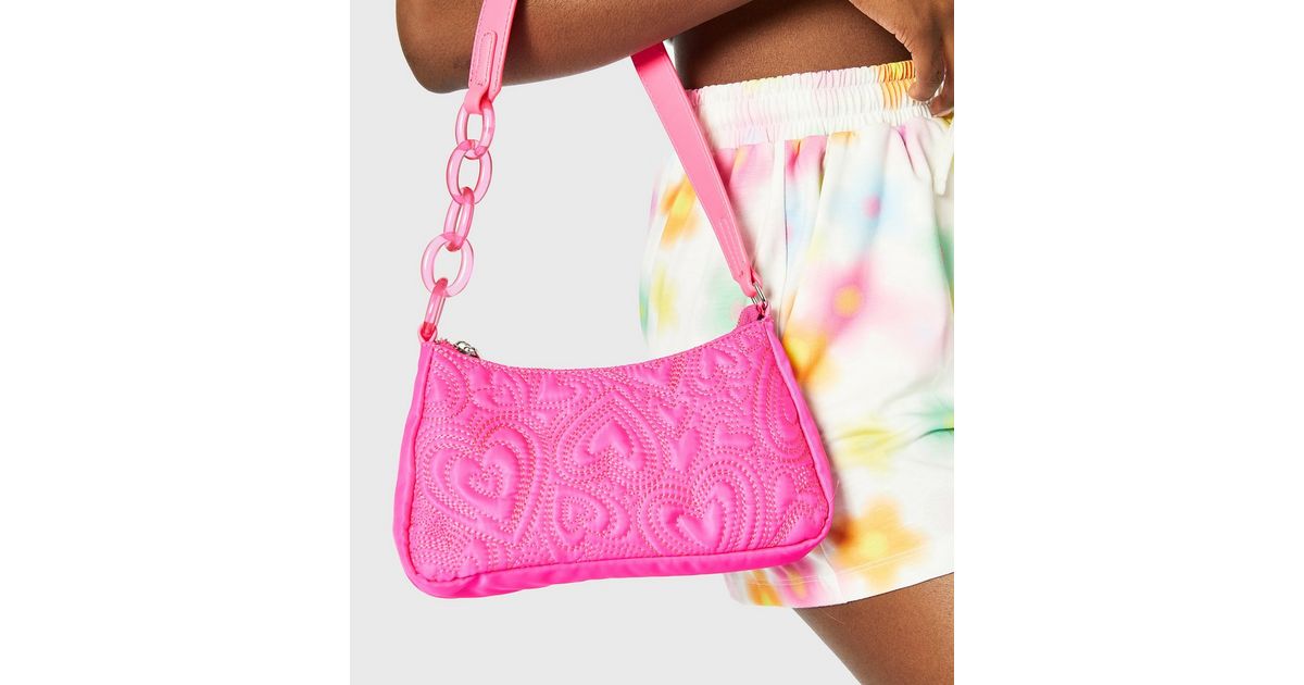 Pink Summer Vibes Print Shoulder Bag