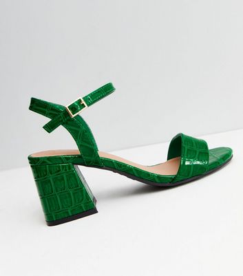 Green croc heels hotsell