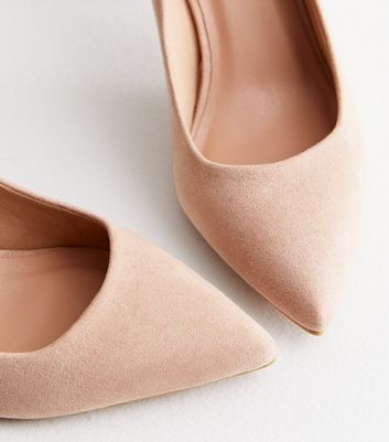 Pale pink sale suede court shoes