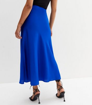 Royal blue 2024 high low skirt