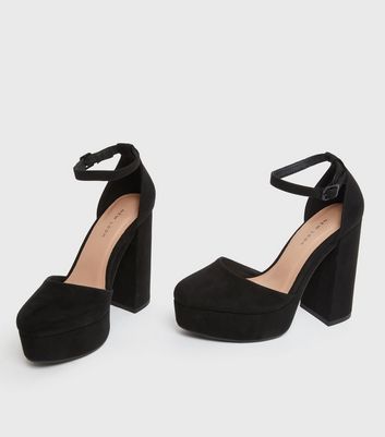 New look black platform deals heels