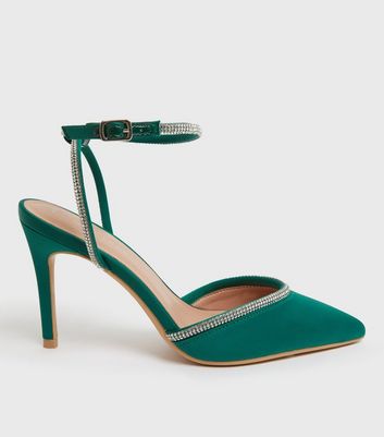 Forest green store high heels