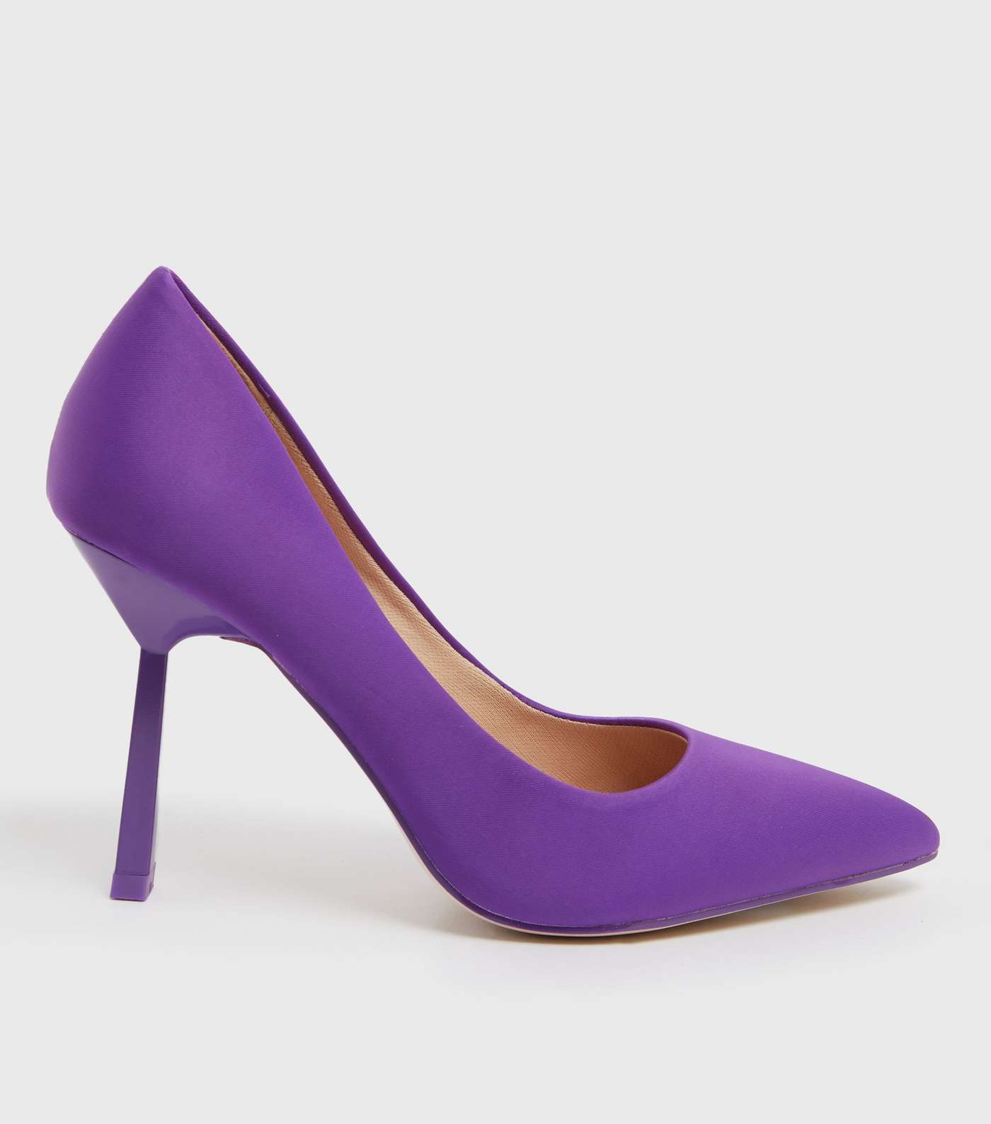 Purple Satin Pointed Stiletto Heel Court Shoes