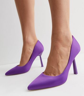 Heeled shoes in purple faux leather - Women, Heeled Shoes, Women, Petite  Sizes, Women, Large Sizes, Women, Brides, BASICS