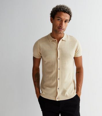 mens brown short sleeve dress shirt