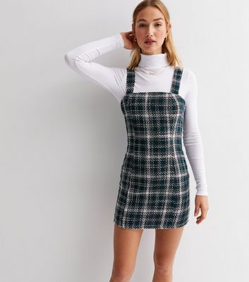 New look green pinafore dress best sale