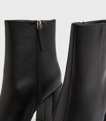 Square toe block sale heel ankle boots