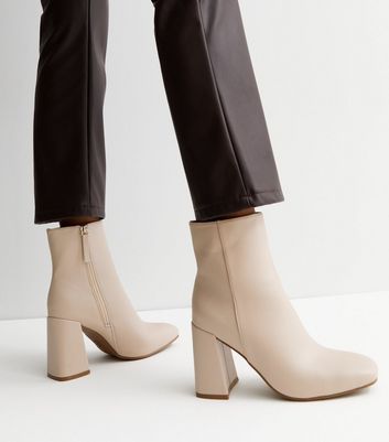 New look heeled clearance square toe ankle boot