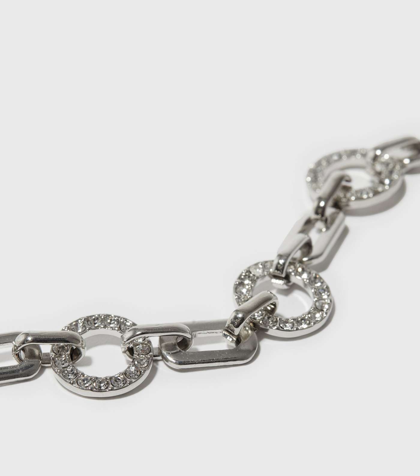 Silver Diamanté Chain Bracelet Image 2
