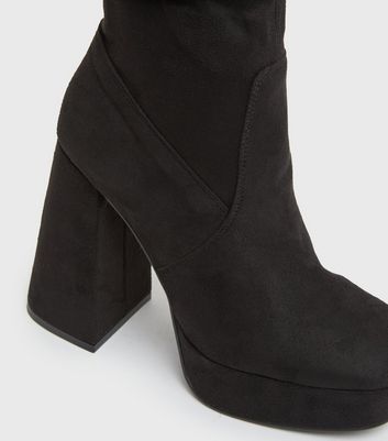 Thick heel hot sale platform boots