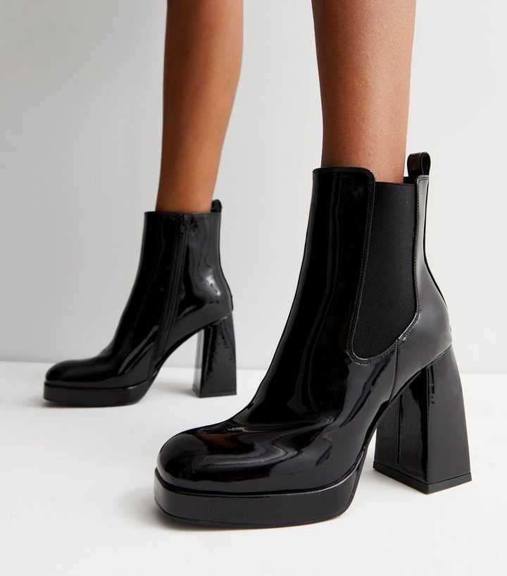 square block heel boots