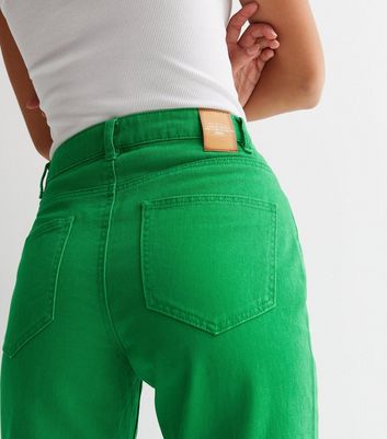 High waisted jeans store green